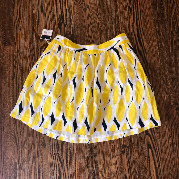 Kaari Blue Dresses & Skirts - Kaari Blue Yellow Teardrop Geo Floral Skirt sz 10